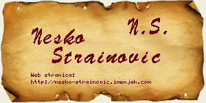 Neško Strainović vizit kartica